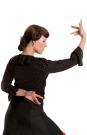 Flamenco dance top red with black dots
