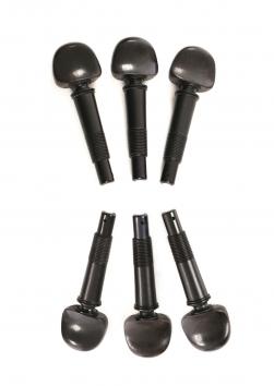 Geared flamenco guitar pegs ebony grip