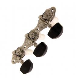 Guitar quality tuning machines hauser style, solid nickel, ebony buttons