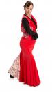 Flamenco Dance Skirt Azabache VII Red/R5-C101