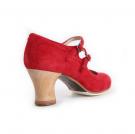 Flamenco dance Shoe Dos Correas Suède Red