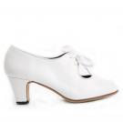 Flamenco dance Shoe Blucher white premium leather size 40