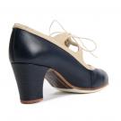 Flamenco dance Shoe Candor Blue/Beige