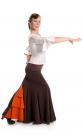 Flamenco Dance Skirt Azabache VII Brown/Orange size M
