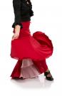 Flamenco Dance Skirt Azabache VII Red-Pink