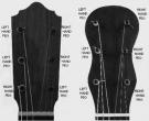 Geared flamenco guitar pegs ebony grip