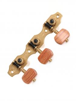 Guitar tuning machines hauser style, solid brass, rosewood buttons