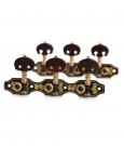 Guitar tuning machines hauser style, black nickel, snakewood buttons