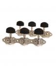 Guitar quality tuning machines hauser style, solid nickel, ebony buttons