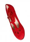 Flamenco shoe Trebol red suede