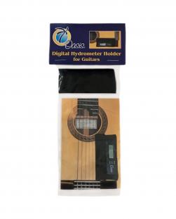 Hygrometer holder for mounting on guitar