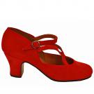 flamenco shoe red suede