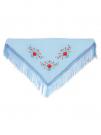 Scarf 150 x 70 light blue embroidered